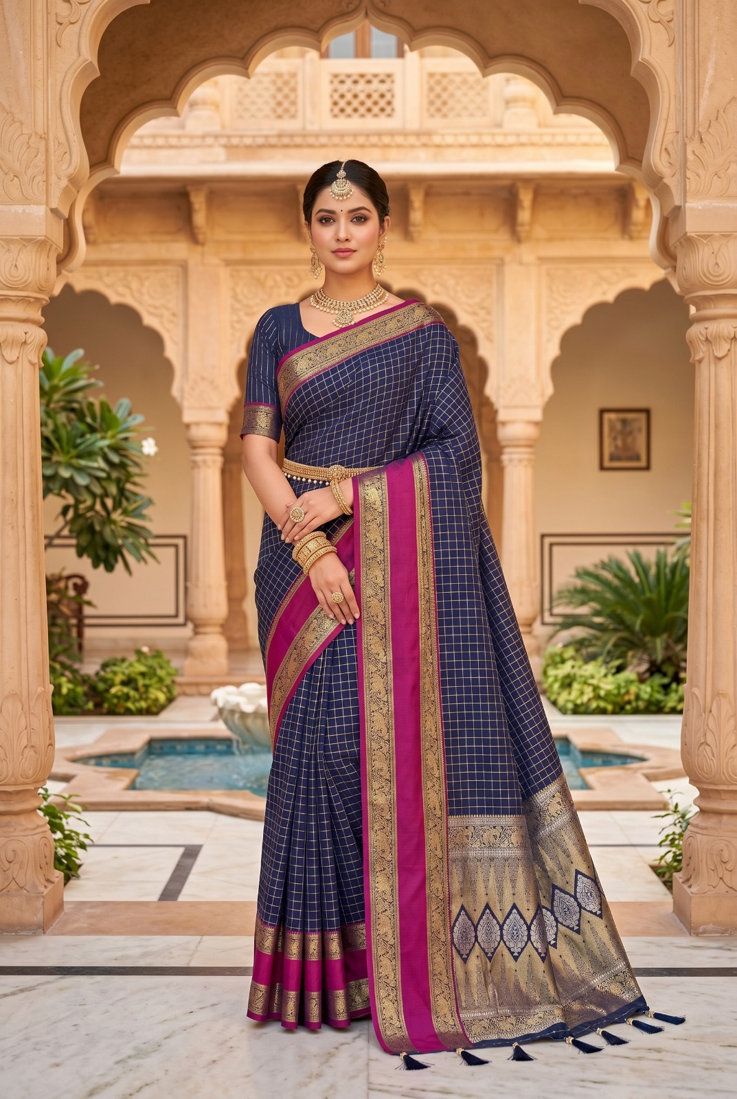 Soft Kanjivaram Silk Saree with Rich Zari Weaving